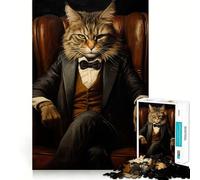 Le Puzzle Le Patron est Un Chat en colère de 1000 pièces pour Adolescents Un Jeu de logique Stimulant pour se détendre, idéal comme Cadeau d'anniversaire 50x75cm