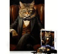 Le Puzzle Le Patron est Un Chat en colère de 1000 pièces pour Adolescents Un Jeu de logique Stimulant pour se détendre, idéal comme Cadeau d'anniversaire 50x75cm