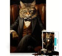 Le Puzzle Le Patron est Un Chat en colère pour Adolescents, 1000 pièces, Jouet cognitif, Loisir Silencieux, Bordure de qualité supérieure, Cadeau de Noël 38x26cm