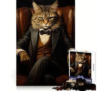 Le Puzzle Le Patron est Un Chat en colère pour Adolescents, 1000 pièces, Jouet cognitif, Loisir Silencieux, Bordure de qualité supérieure, Cadeau de Noël 38x26cm