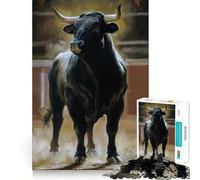 Le Puzzle Le Taureau Invaincu pour Adolescents, 1000 pièces, Jouet cognitif, Loisir Silencieux, Bords de qualité supérieure, Cadeau de Noël 38x26cm