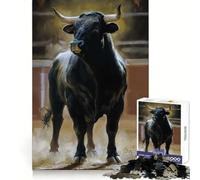 Le Puzzle Le Taureau Invaincu pour Adolescents, 1000 pièces, Jouet cognitif, Loisir Silencieux, Bords de qualité supérieure, Cadeau de Noël 38x26cm