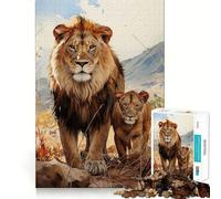 Le Puzzle Lion Dynasty de 1000 pièces pour Adolescents Un Jeu Stimulant pour l'esprit, Un Passe-Temps Calme, Une découpe précise et Un Joli Cadeau 50x75cm