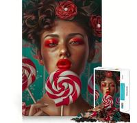 Le Puzzle Lollipop pour Adultes, 1000 pièces, pour stimuler la mémoire, Un Moment de détente, Un Motif à Assembler, la liste de souhaits du Père Noël 38x26cm