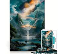 Le Puzzle Magic Lake de 1000 pièces pour Adolescents Un Jeu de réflexion pour des Moments de détente et de Bien-être, Un 38x52cm