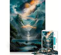 Le Puzzle Magic Lake de 1000 pièces pour Adultes, idéal pour stimuler la mémoire et se détendre, Un véritable Chef-d'œuvre d'art à Assembler 50x75cm