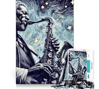 Le Puzzle Magique du Jazz de 1000 pièces pour Adolescents Un Jeu Stimulant pour l'esprit, Un Passe-Temps Calme, Une découpe précise et Un Joli Cadeau 50x75cm