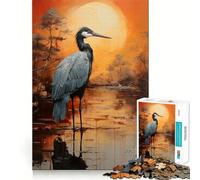 Le Puzzle Marabou Cigogne 1000 pièces pour Adultes, Jeu de logique Puissant, Anti-anxiété, Bords Transparents, pour Les fêtes 38x26cm