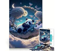 Le Puzzle Mystic Panda de 1000 pièces pour Adultes, Puzzle de mémoire à Monter Lentement, Plaisir d'assemblage, Cadeau créatif 38x52cm