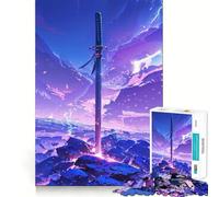 Le Puzzle Purple Shock Blade de 1000 pièces pour Adolescents Un Jeu de logique Stimulant pour se détendre et Profiter d'une Surprise d'anniversaire 50x75cm