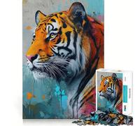 Le Puzzle Royal Tiger de 1000 pièces pour Adolescents Jeu Intelligent et Relaxant, Assemblage de Motifs, liste de souhaits du Père Noël 38x52cm