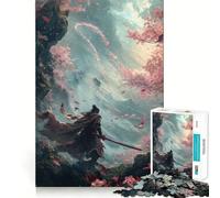 Le Puzzle samouraï Loup de 1000 pièces pour Adolescents, défi intellectuel, Jeu Calme, Passe-Temps, découpe précise, Joli Cadeau 38x52cm