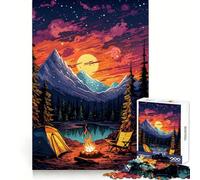 Le Puzzle The Mountain Campfire Puzzles pour Adultes, 1000 pièces, Jeu de réflexion Stimulant, Objet de Collection à découper avec précision 50x75cm