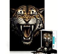Le Puzzle Tigre Rugissant de 1000 pièces pour Adolescents Un Jeu de mémoire Relaxant et Amusant à Assembler, pour Une agréable Surprise 38x26cm