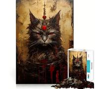Le Puzzle Vintage de la Reine des Chats 1000 pièces pour Adolescents Un Jeu de logique Stimulant pour se détendre et Profiter d'un Cadeau d'anniversaire Original 50x75cm