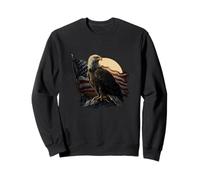Le pygargue à tête Blanche se Dresse derrière Les Couleurs américaines Sweatshirt