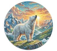 Le Pyrénées-Montagne 1000 Pièce Jigsaw Puzzles Jeux ÉduChatifs Soulageur De Stress Puzzle Rond Défi Couleur pour Adultes Et Enfants 1000pcs (67.5x67.5cm)