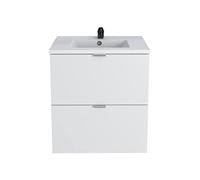 Le Quai des affaires Meuble sous-Vasque 2 tiroirs Malaga 60 cm + Vasque/Blanc