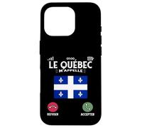 Le Québec m’Appelle drôle Humour francophone expatriés Coque pour iPhone 16 Pro