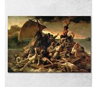 Le Radeau de la Méduse Théodore Géricault, tgr54 Tableau imprimé sur toile Fine Art, encadré prêt à accrocher, haute qualité, 100 x 70 cm