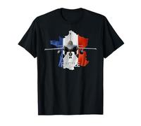 Le Rafale, avion de combat multirôle avec contour tricolore T-Shirt