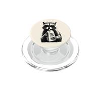 Le Raton Laveur drôle Boit du Jus, Je m'en Fiche PopSockets PopGrip pour MagSafe