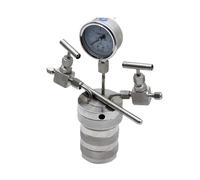 Le réacteur de synthèse hydrothermale autoclave peut connecter l'hydrogène avec un manomètre à revêtement en PTFE, une press 180 °C Pour une utilisation DIY(25ML Full set)