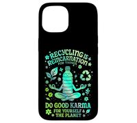 Le Recyclage, C'est la réincarnation pour Les Objets Chemise Verte Eco Karma Coque pour iPhone 15