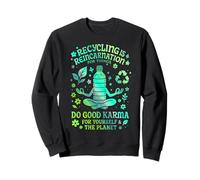 Le Recyclage, C'est la réincarnation pour Les Objets Chemise Verte Eco Karma Sweatshirt