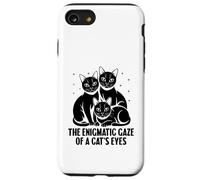 Le regard énigmatique des yeux d'un chat, amoureux des chats, félin miaule Coque pour iPhone SE (2020) / 7 / 8