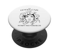 Le Regard féminin pétrifie Le patriarcat : Le féminisme drôle de Medusa PopSockets PopGrip Adhésif