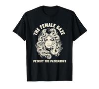 Le Regard féminin pétrifie Le patriarcat Méduse féministe T-Shirt, Homme, Noir, S