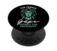 Le Regard féminin pétrifie Le patriarcat PopSockets PopGrip Adhésif