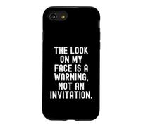 Le Regard sur Mon Visage est Un Avertissement, Pas Une Invitation Bold Coque pour iPhone SE (2020) / 7/8