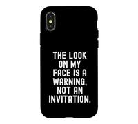 Le Regard sur Mon Visage est Un Avertissement, Pas Une Invitation Bold Coque pour iPhone X/XS