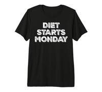 Le régime Commence Lundi Transformation Physique Mignon T-Shirt Haut de Gamme