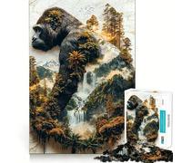 Le règne verdoyant du Gorille Puzzle 1000 pièces pour Adultes Think Smart Toy Décoration Murale précise et élégante 38x52cm