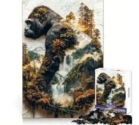 Le règne verdoyant du Gorille Puzzle 1000 pièces pour Adultes Think Smart Toy Décoration Murale précise et élégante 38x52cm