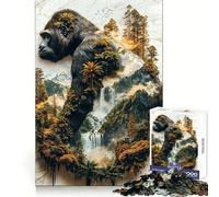 Le règne verdoyant du Gorille Puzzle de 1000 pièces pour Adolescents Jeu Intelligent et Relaxant Assemblage du Motif Liste de souhaits du Père Noël 50x75cm
