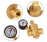 Le régulateur de pression d'eau en laiton, le réducteur de régulateur de pression d'eau réglable DN15 avec le compteur de jauge