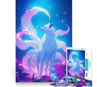 Le Renard à Neuf Queues Puzzle 1000 Pièces Forêt Magique pour Adultes Jeu de Concentration et de Réflexion Loisirs à Domicile Bordure Fine Cadeau de Noël (38x52cm)