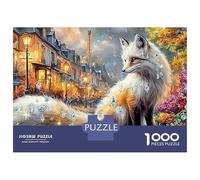 Le Renard à Paris Puzzle 1000 Pièces Adultes Et Enfants Dès 14 Ans Rue du Village des Renards Puzzle Classique Jeu Éducatif Challenge Toy Détente Collection 70x50cm/1000pcs