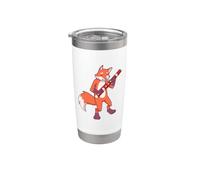 Le renard comique joue du basson Gobelet isotherme en acier inoxydable double paroi