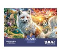 Le Renard dans Le Jardin Puzzle 1000 Pièces Carton Premium pour Couples, Entraînement De Concentration, Loisir en Intérieur, pour Habitants D’Appartements s 70x50cm/1000pcs
