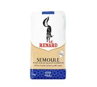 LE RENARD - Semoule de Blé Fine, Texture Fondante pour Recettes Douces et Légères, Paquet 1kg - Lot de 4