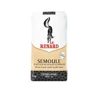 LE RENARD - Semoule Extra-Fine Blé Dur Qualité Supérieure -Idéal pour le couscous, les plats du quotidien ou les recettes traditionnelles - le paquet de 1Kg - Le Lot De 4
