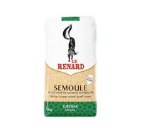 LE RENARD Semoule Grosse 1kg - Pour un couscous traditionnel, savoureux et généreux - Lot de 3