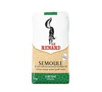 LE RENARD - Semoule Grosse Blé Dur Qualité Supérieure - Pour Basboussa & Pâtisseries Orientales - le paquet de 1Kg - Le Lot De 4