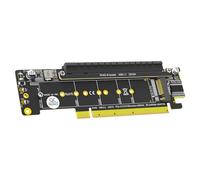 Le répartiteur PCIe X16 vers 3 emplacements prend en charge la norme PCIE4.0 pour le montage simultané de disque solide NVMe et les mises à niveau des serveurs PCIe Splitter Card