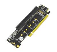 Le répartiteur PCIe X16 vers 3 emplacements prend en charge la norme PCIE4.0 pour montage simultané de disque solide NVMe et mises à niveau de serveurs Carte d'extension de stockage Science des